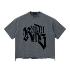 CYRILLIC_ERR | Raw-Hem Boxy Unisex Tee | 340 GSM Snow-Wash Cotton