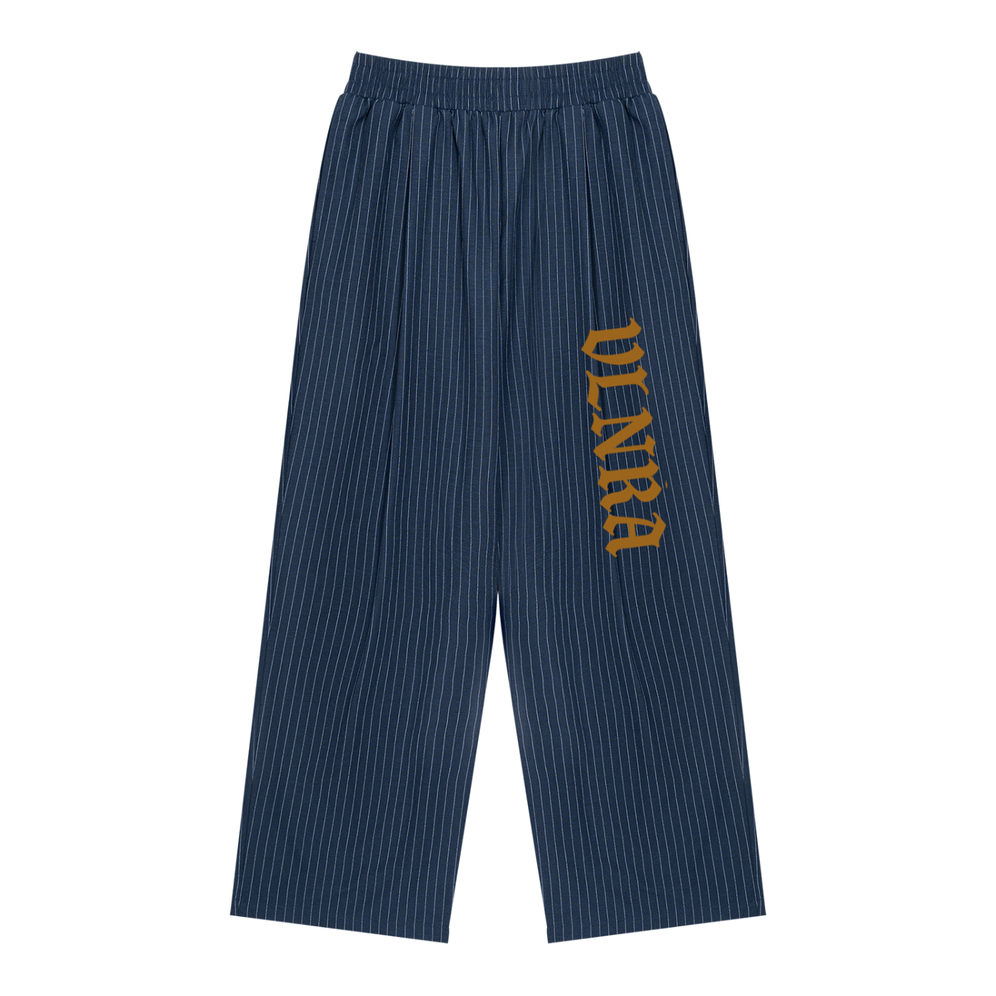 Unisex Striped Pleated Pants