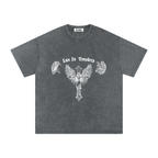 VLNRA | Lux In Tenebris | 250 GSM Snow Wash Tee | White Design