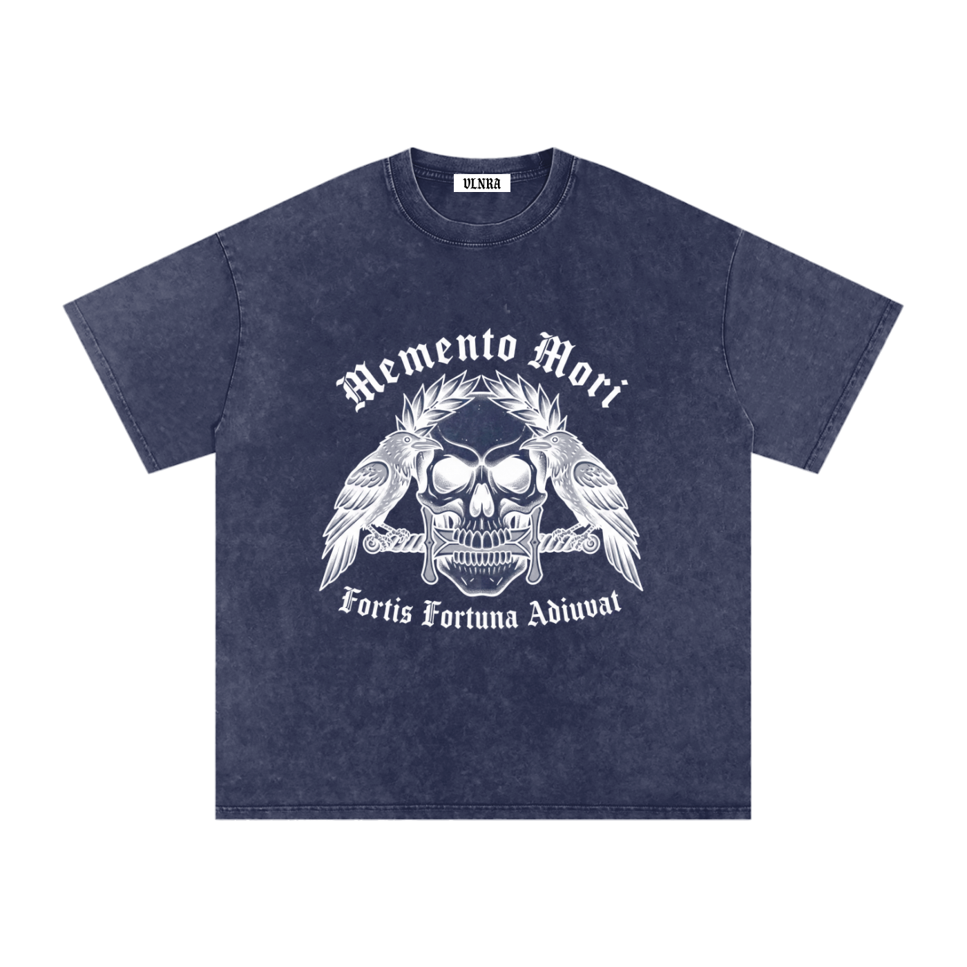 VLNRA | Memento Mori | 250 GSM Snow Wash Tee | White Design