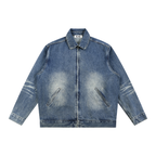 VLNRA | Phoenix Signature | Heavyweight Zip Denim Jacket| Vintage Wash