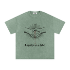 VLNRA | Loyalty is a Debt | 250 GSM Snow Wash Tee | Black Design