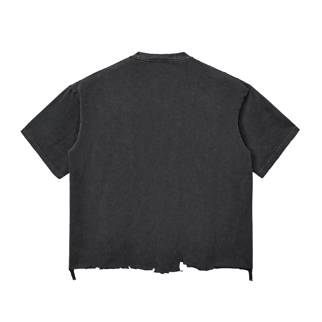 SPECTER | Raw-Hem Boxy Unisex Tee | 340 GSM Snow-Wash Cotton