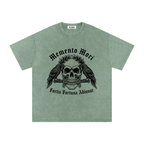 VLNRA | Memento Mori | 250 GSM Snow Wash Tee | Black Design