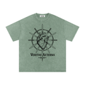 VLNRA | Veritas Aeterna | 250 GSM Snow Wash Tee | Black Design