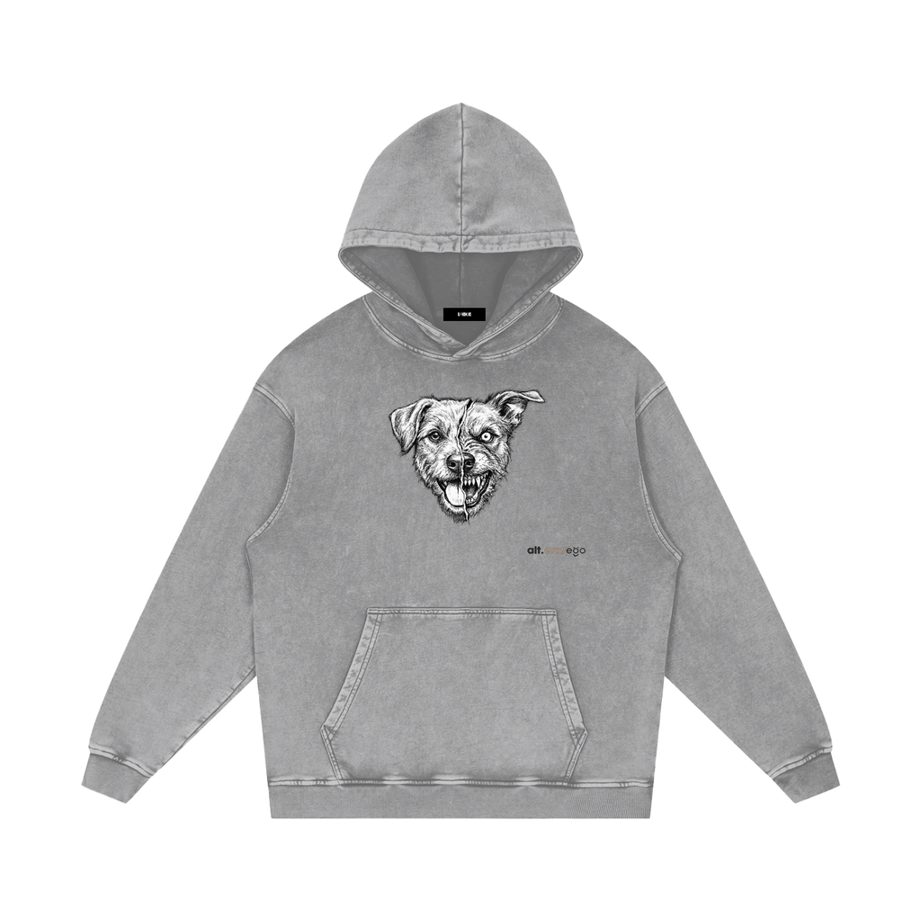 The ALT-ERR-EGO / TERRIER | Unisex Snow-Washed 420 GSM Hoodie