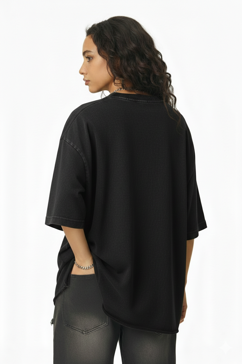 SPECTER | Raw-Hem Boxy Unisex Tee | 340 GSM Snow-Wash Cotton