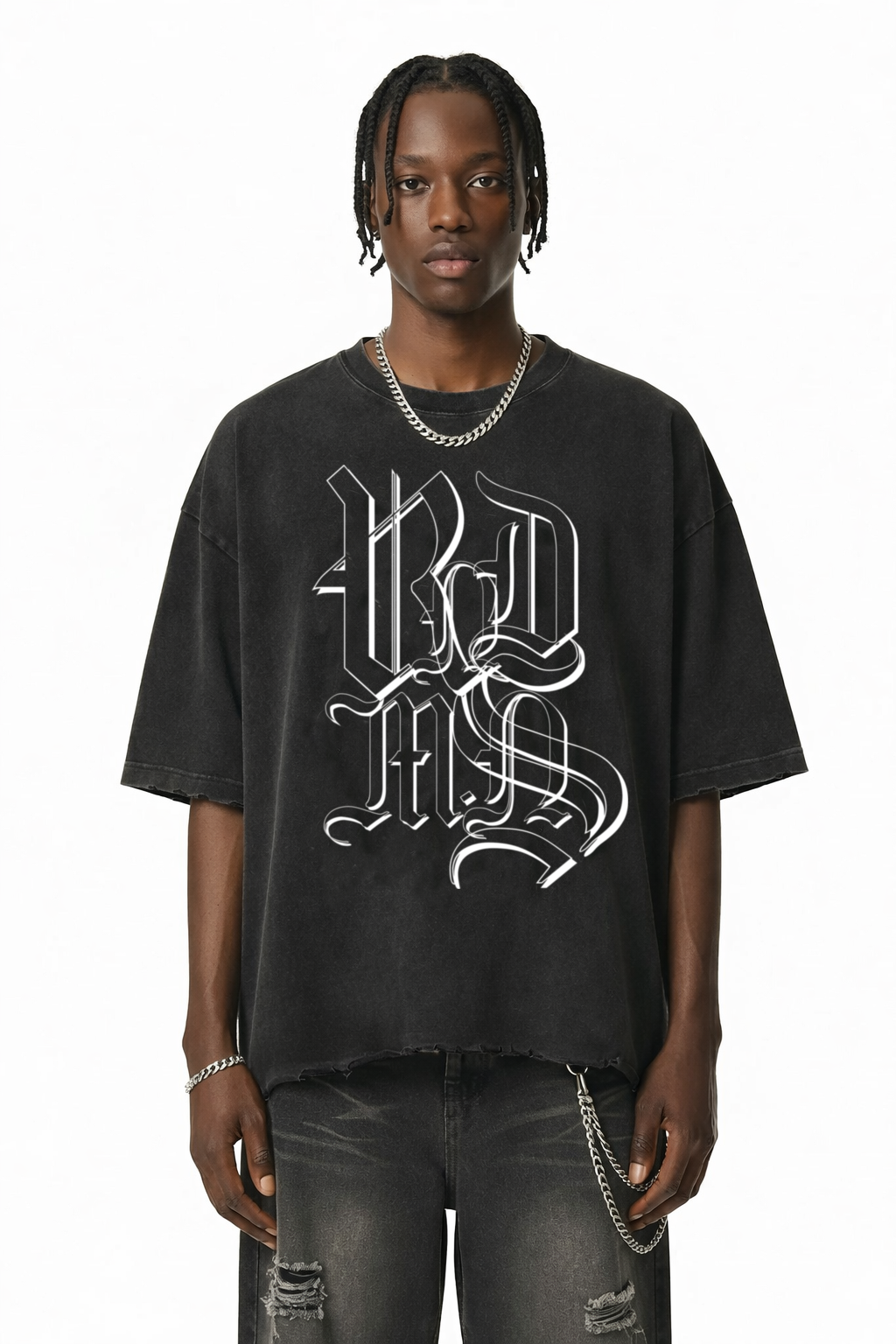 SPECTER | Raw-Hem Boxy Unisex Tee | 340 GSM Snow-Wash Cotton