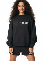The [ ] / DEFAULT SETTING | Women’s Oversized Heavyweight Fleece Mock-Neck Sweatshirt - BLACK