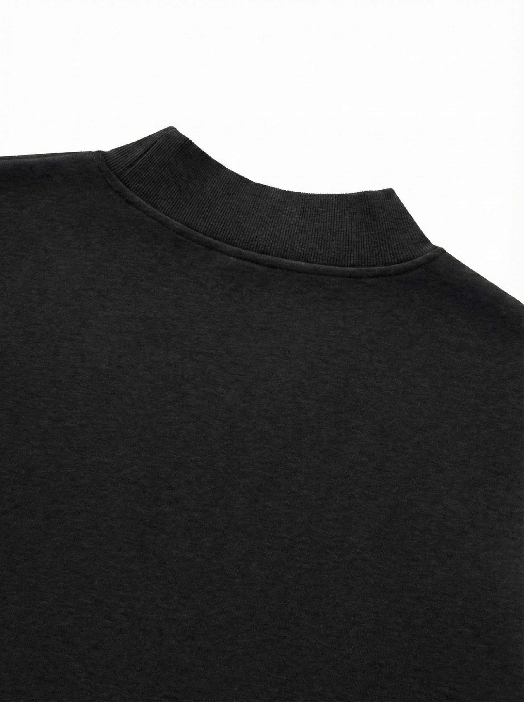 The [ ] / DEFAULT SETTING | Women’s Oversized Heavyweight Fleece Mock-Neck Sweatshirt - BLACK