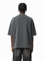 CYRILLIC_ERR | Raw-Hem Boxy Unisex Tee | 340 GSM Snow-Wash Cotton