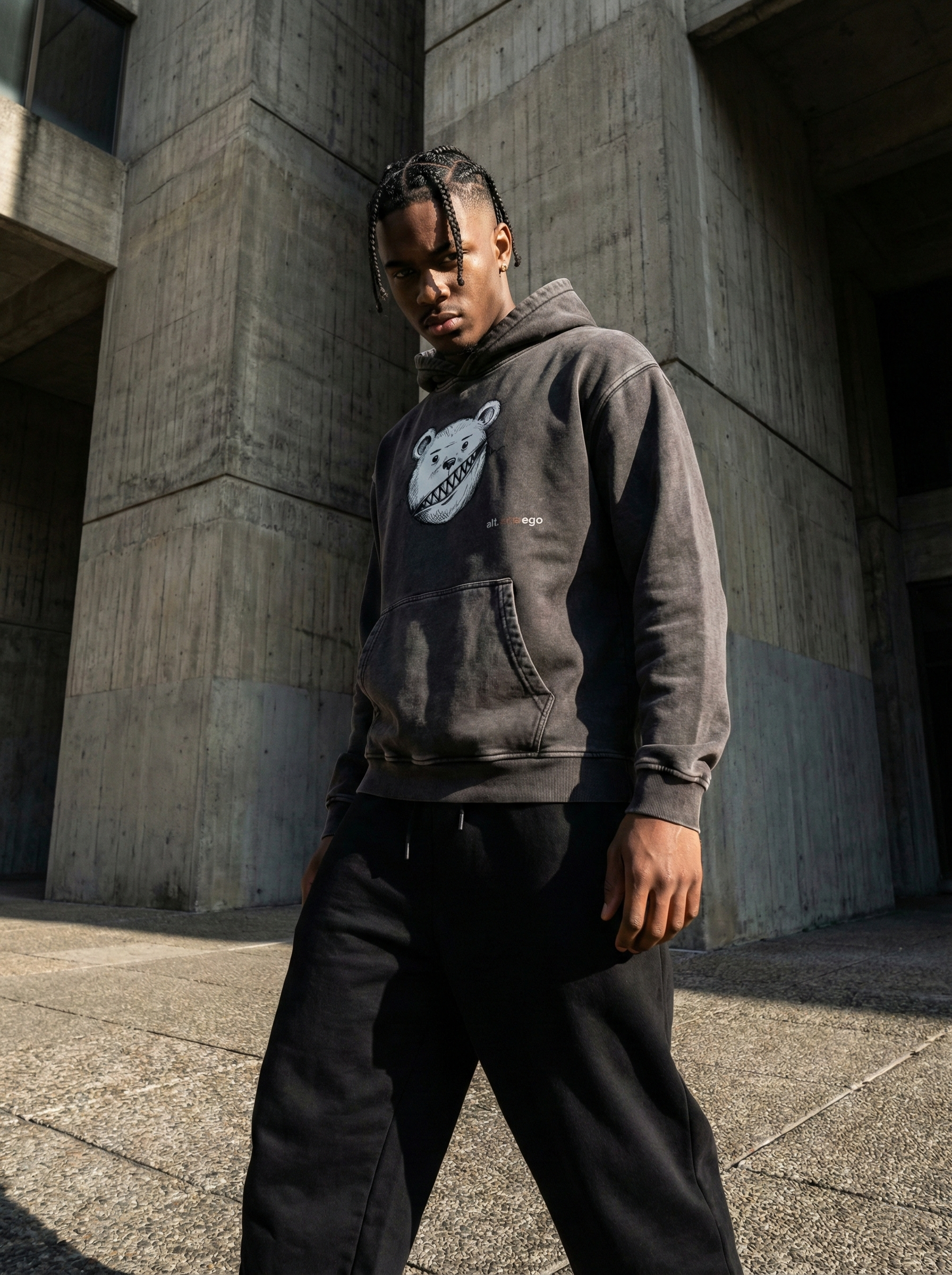 The ALT-ERR-EGO / BEAR | Unisex Snow-Washed 420 GSM Hoodie