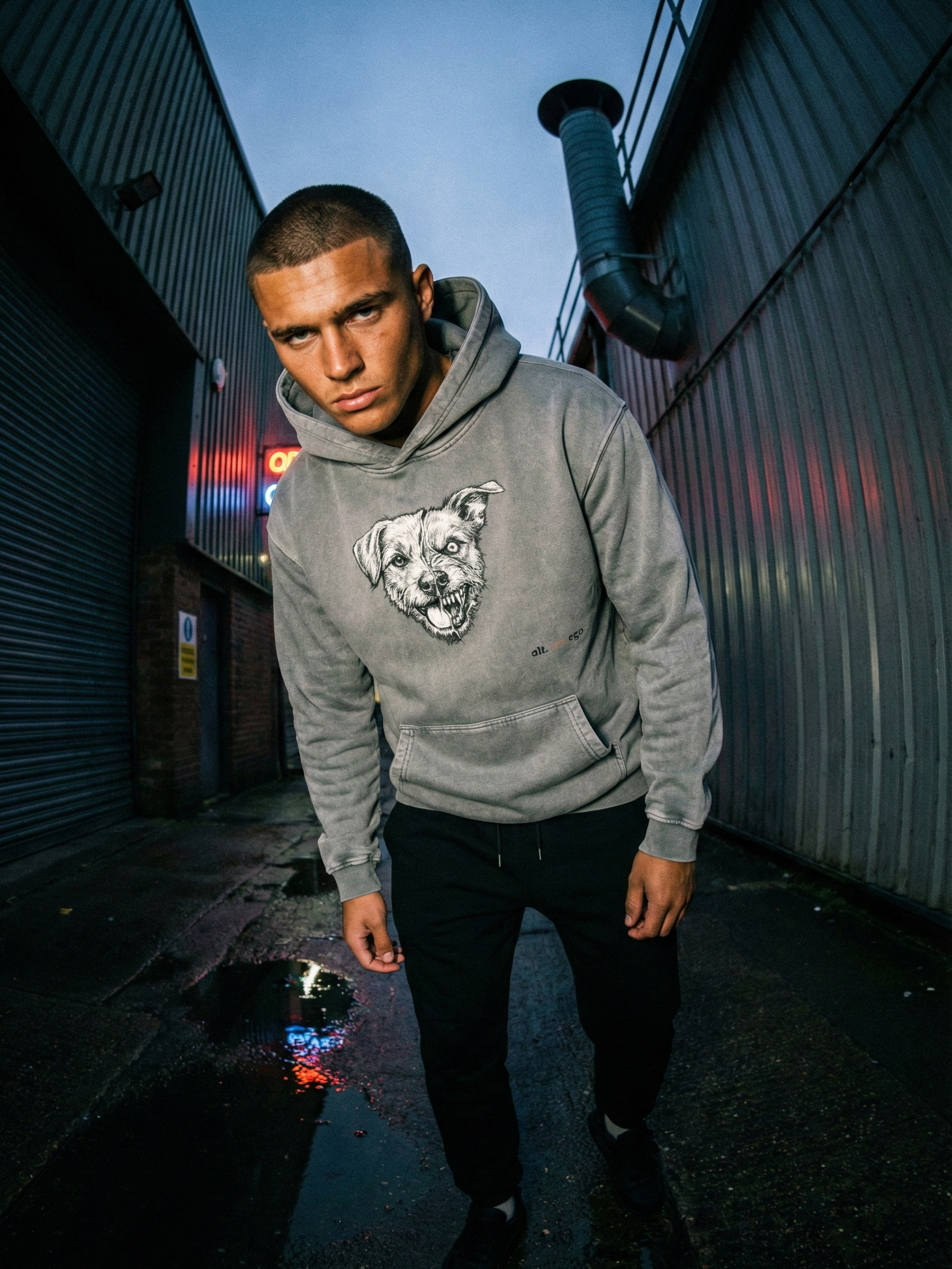 The ALT-ERR-EGO / TERRIER | Unisex Snow-Washed 420 GSM Hoodie