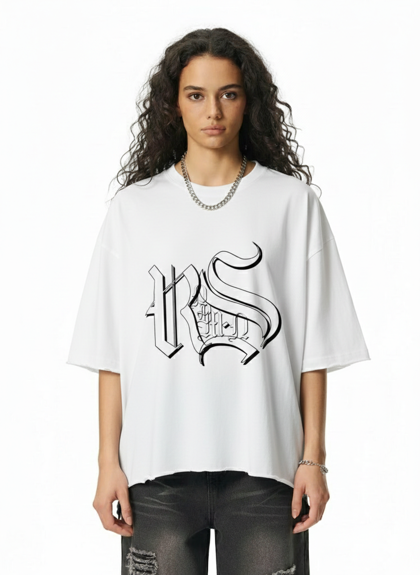 EXORDIUM | Raw-Hem Boxy Unisex Tee | 340 GSM Snow-Wash Cotton