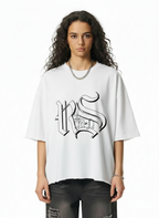 EXORDIUM | Raw-Hem Boxy Unisex Tee | 340 GSM Snow-Wash Cotton