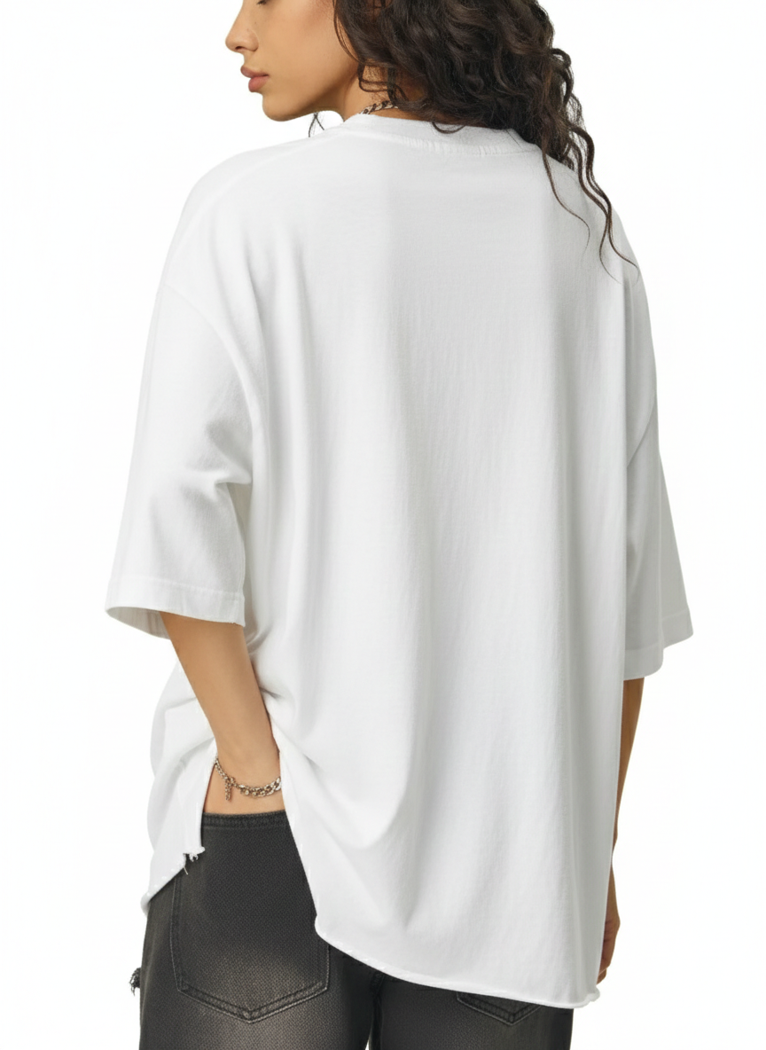 EXORDIUM | Raw-Hem Boxy Unisex Tee | 340 GSM Snow-Wash Cotton