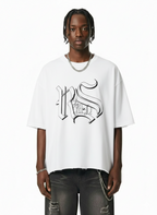 EXORDIUM | Raw-Hem Boxy Unisex Tee | 340 GSM Snow-Wash Cotton