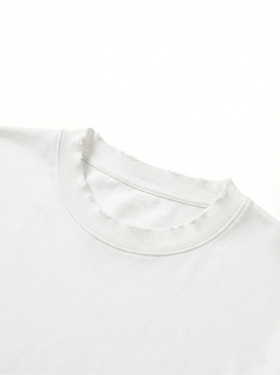 EXORDIUM | Raw-Hem Boxy Unisex Tee | 340 GSM Snow-Wash Cotton