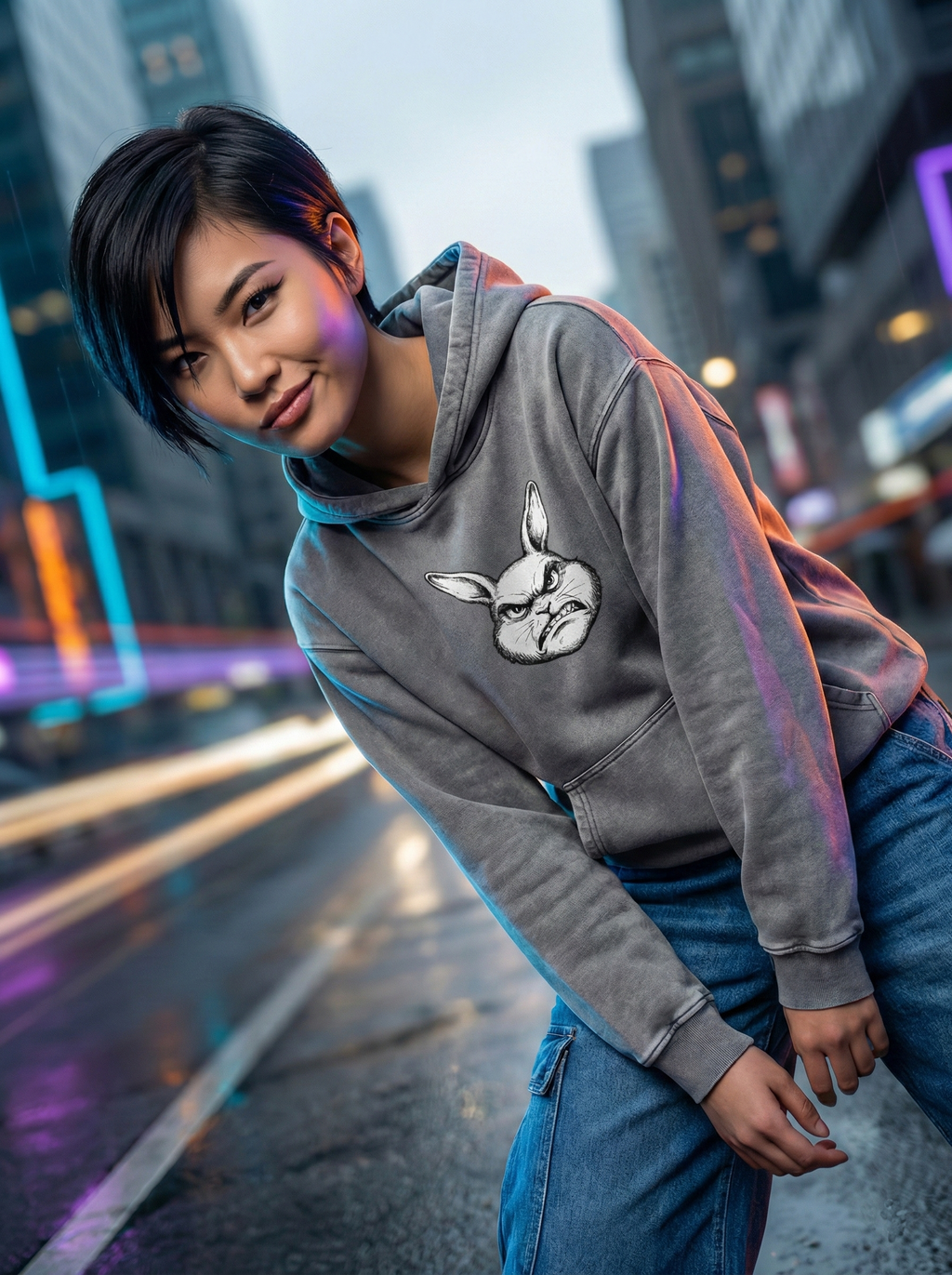 The ALT-ERR-EGO / RABBIT | Unisex Snow-Washed 420 GSM Hoodie