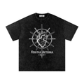 VLNRA | Veritas Aeterna | 250 GSM Snow Wash Tee | White Design