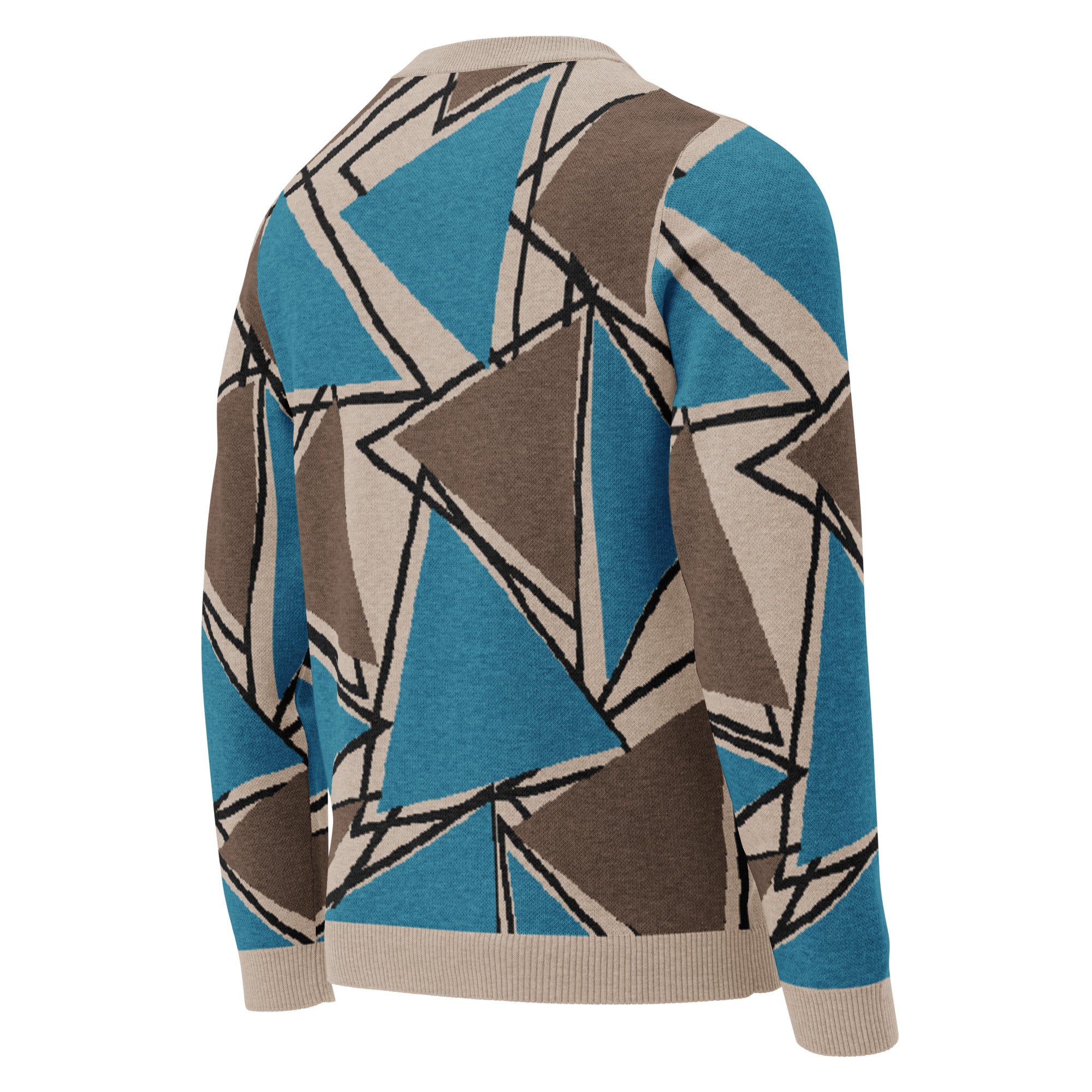 The Intersect' Knit Sweater (Blue - Brown) - Unisex – Opulensyea