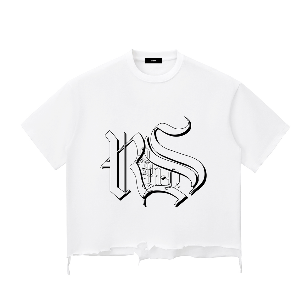 EXORDIUM | Raw-Hem Boxy Unisex Tee | 340 GSM Snow-Wash Cotton