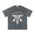 VLNRA | Fortis Fortuna Adiuvat | 250 GSM Snow Wash Tee | White Design