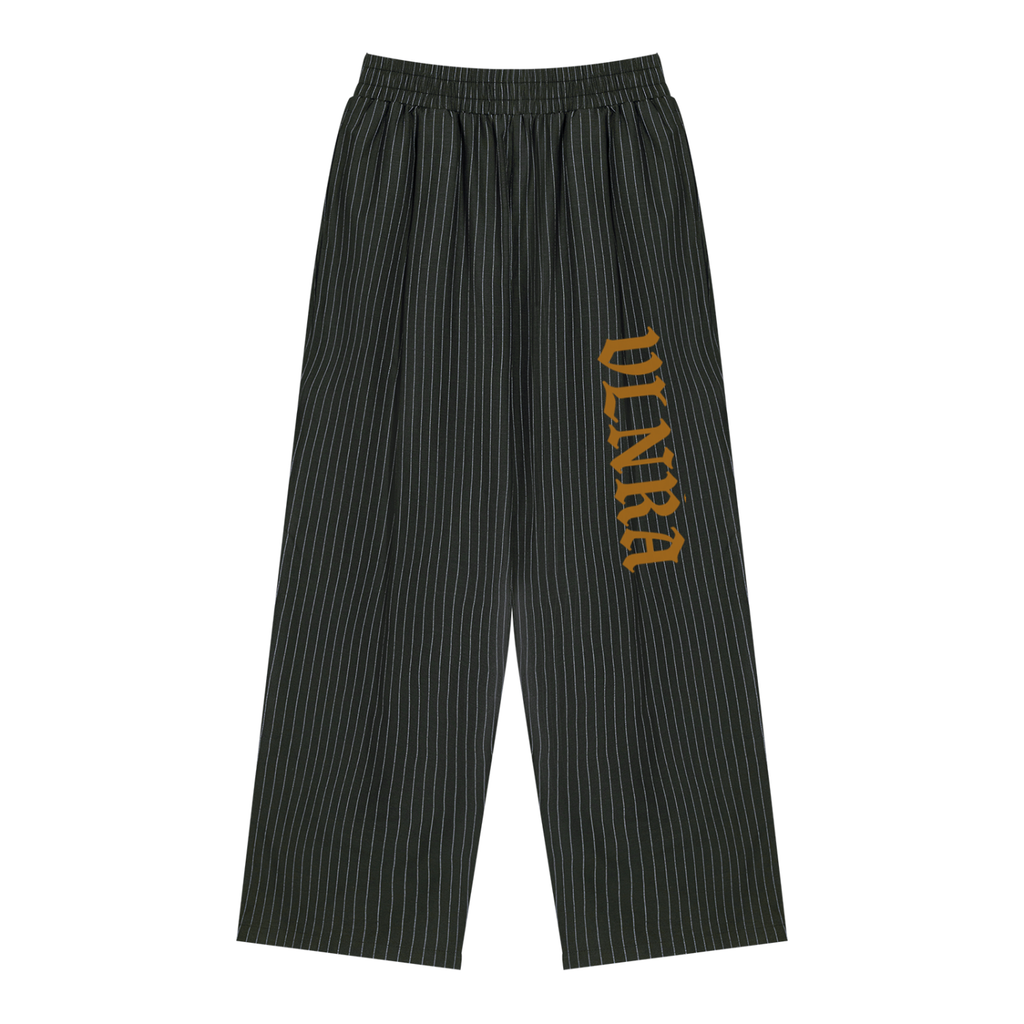 Unisex Striped Pleated Pants