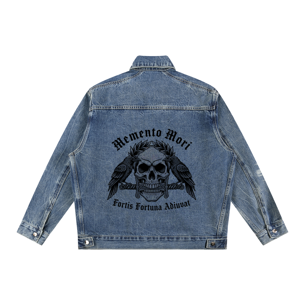 VLNRA | Memento Mori | Heavyweight Zip Denim Jacket| Vintage Wash