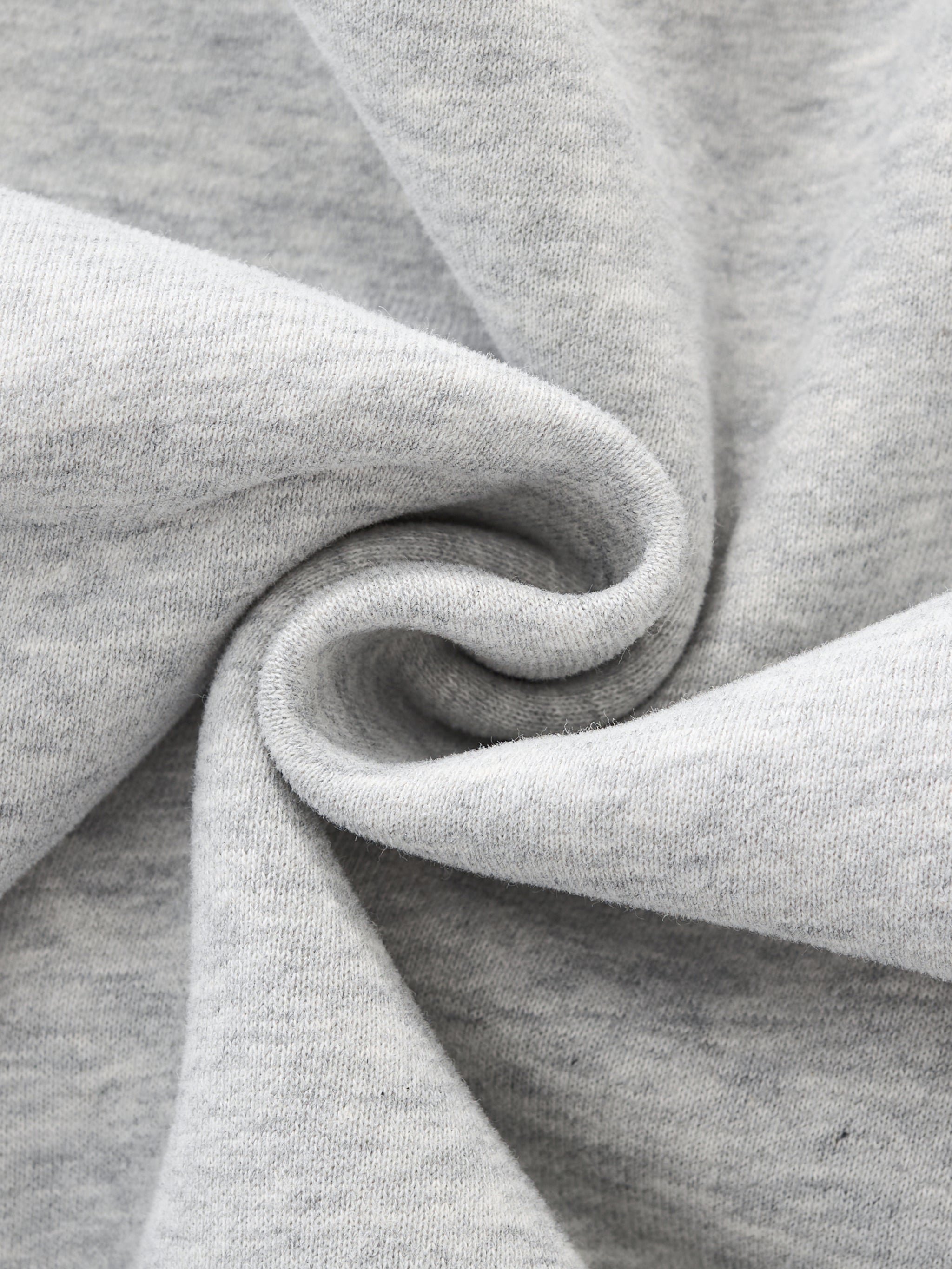 Women's 350 GSM Heavyweight Oversized Mock-Neck Sweatshirt in Gray - R/NDM.NS DEFAULT Design Material Close Up
