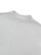 Women's 350 GSM Heavyweight Oversized Mock-Neck Sweatshirt in Gray - R/NDM.NS DEFAULT Design Neck Back
